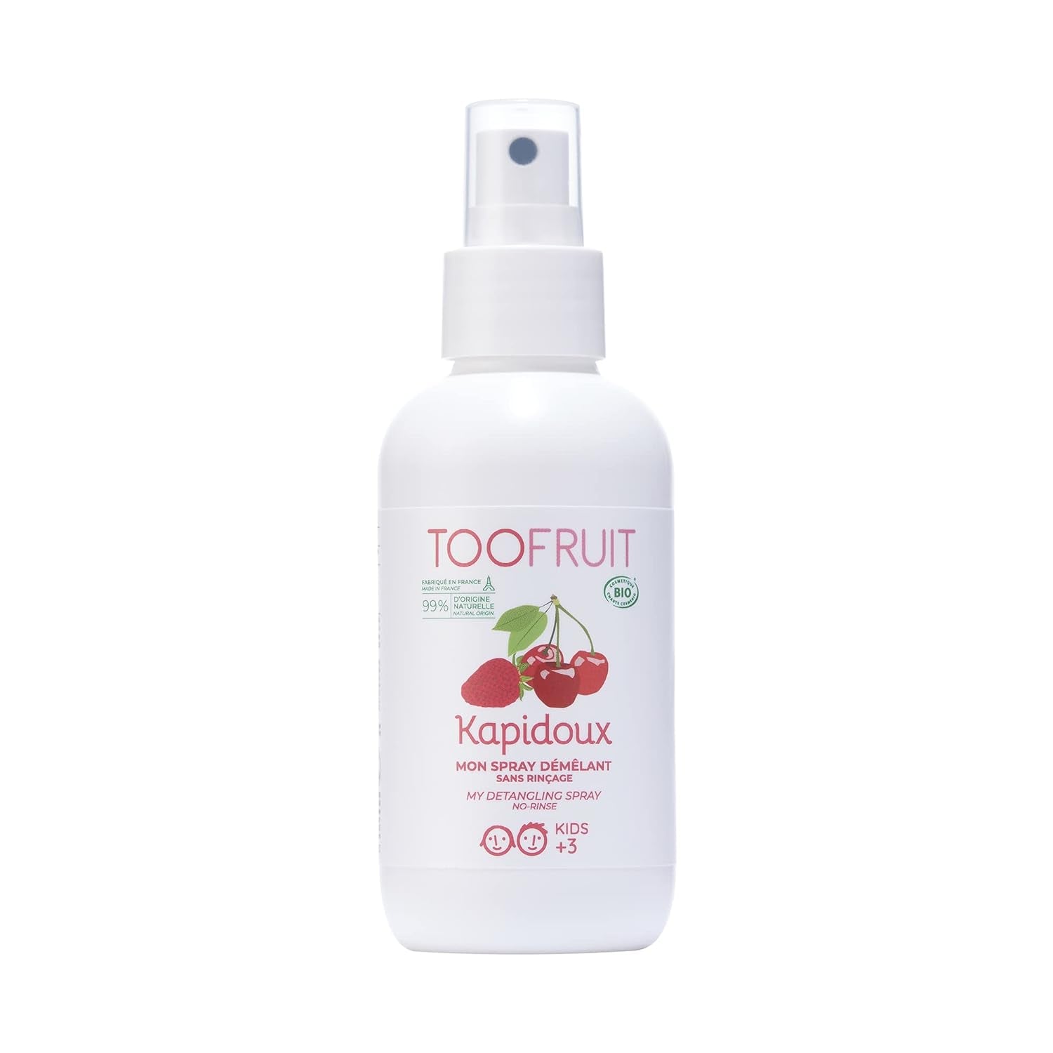 Toofruit Kapidoux Light Strawberry Detangling Spray 125ml Hair Detangling Produkter Naty Shop Standardtitel