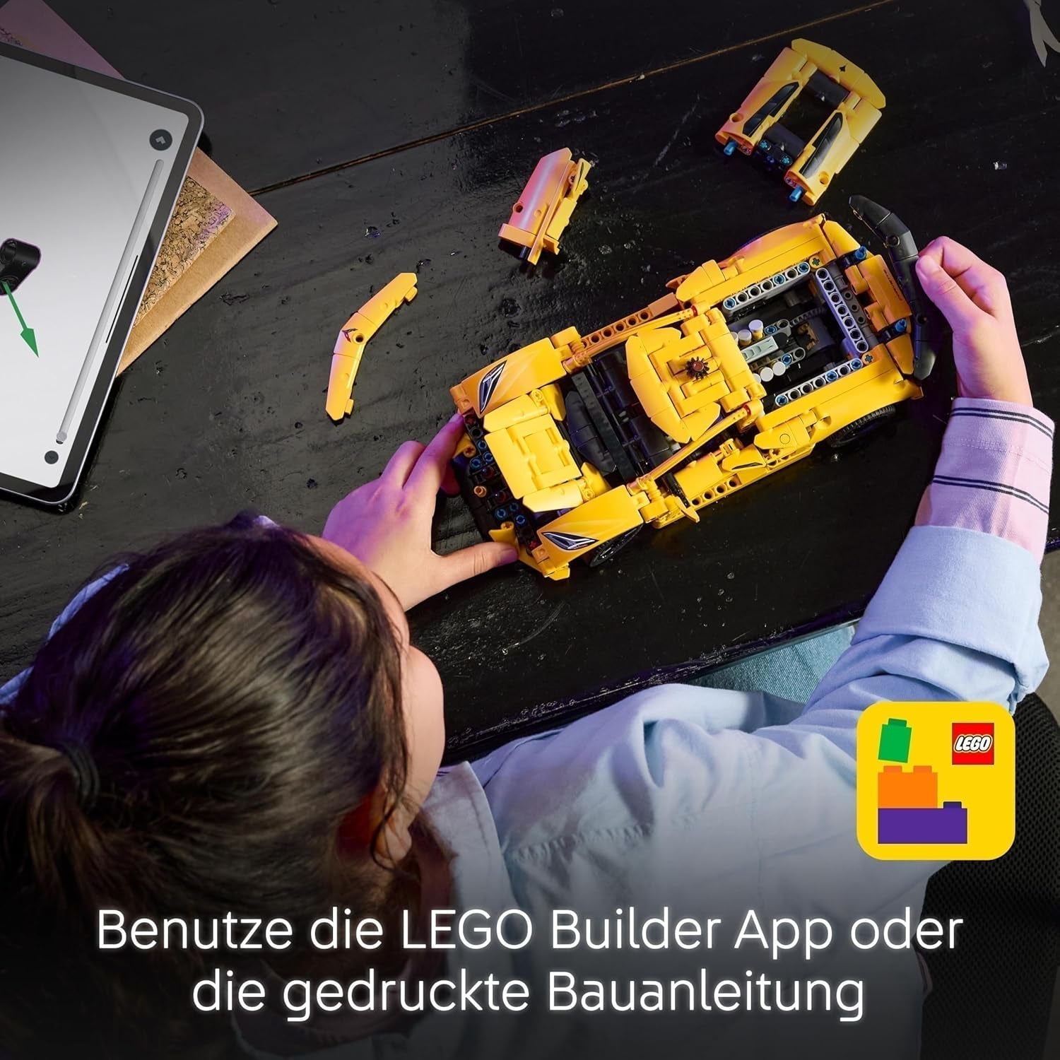 LEGO Technic Chevrolet Corvette Stingray - Samlerbyggelegetøj - Legetøjssportsvogn - Bilmodel - Gave til 9-årige drenge og piger, der elsker legetøjsbiler 42205 Byggesæt Besuche den LEGO-Store