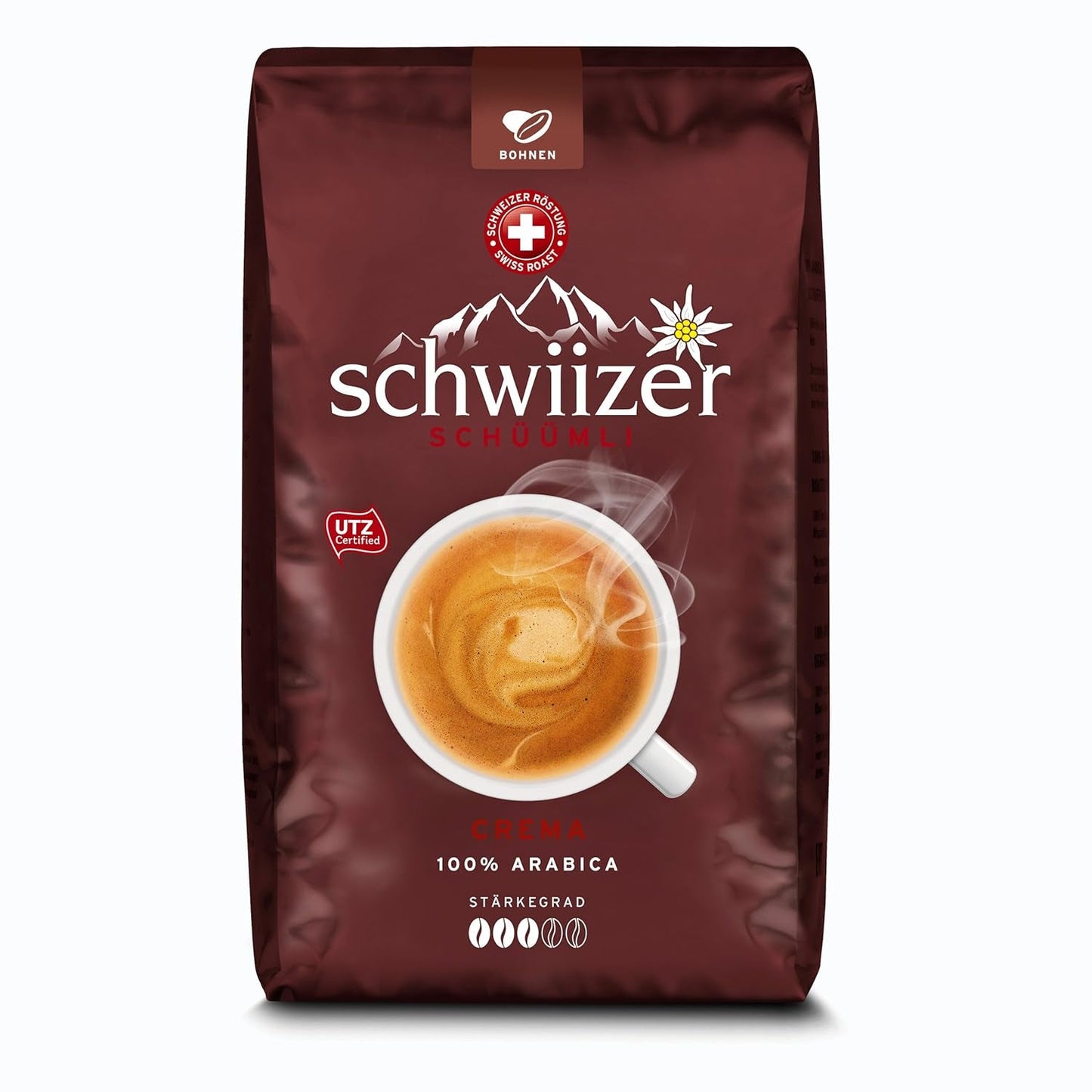 Kaffebønner Schwiizer Schüümli Creme, ristet kaffe, kaffebønner, 3000 g