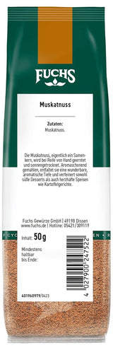 Fuchs - Kværnet muskatnød, 50 gram Condimente Naty Shop