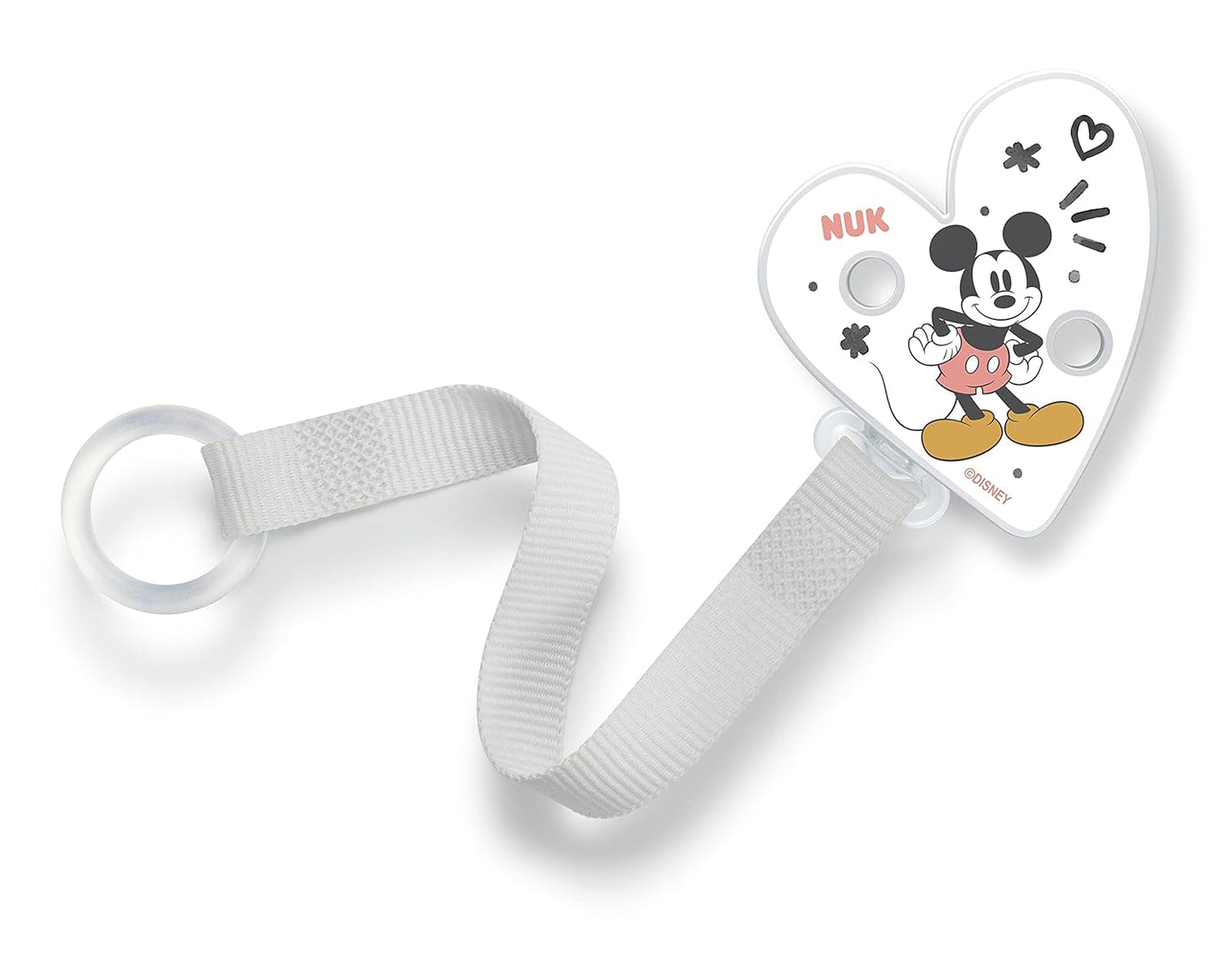 NUK suttekæde og klips | til sutteringe | Robust og modstandsdygtig over for brud | Disney Mickey Mouse