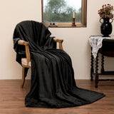 Good Nite Hyggeligt Tæppe Fluffy Blanket Sengetæppe Sofatæppe XL Living Blanket Fleece Tæppe 150X200Cm Sort Blødt Varmt Tæppe Fluffy Blanket Senge og tæpper Good Nite