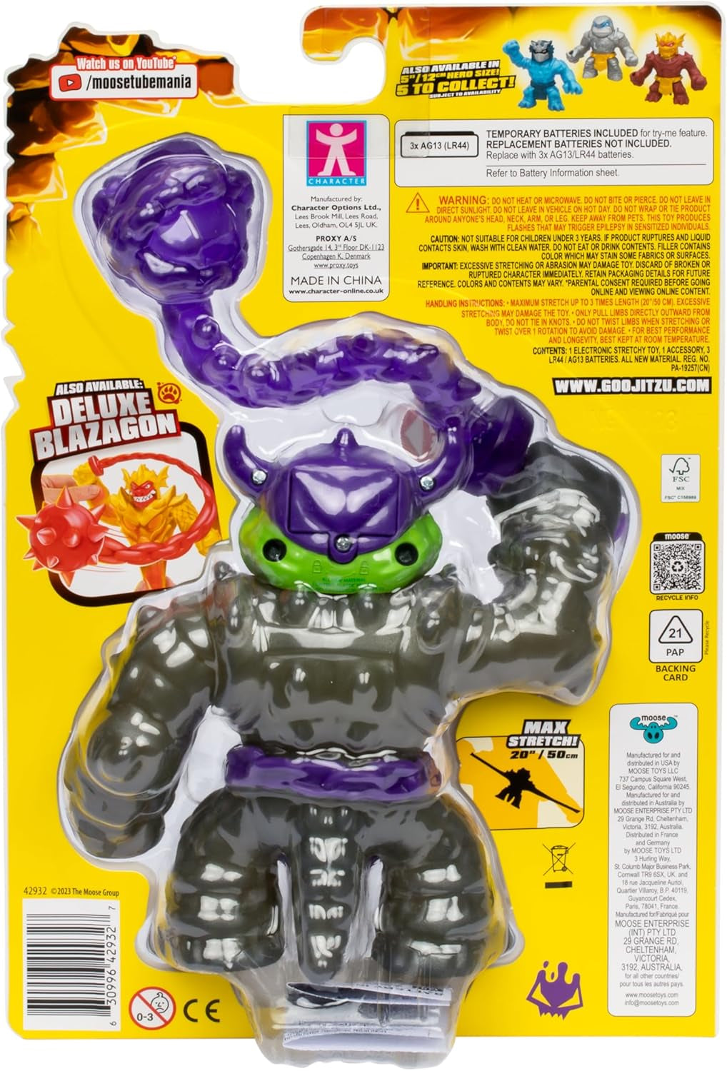 Heroes of Goo Jit Zu Stretch Strikers Deluxe Hero Pack Rock Jaw Strækbar actionfigur med 20+ seje kampudstyr Actionfigurer Naty Shop