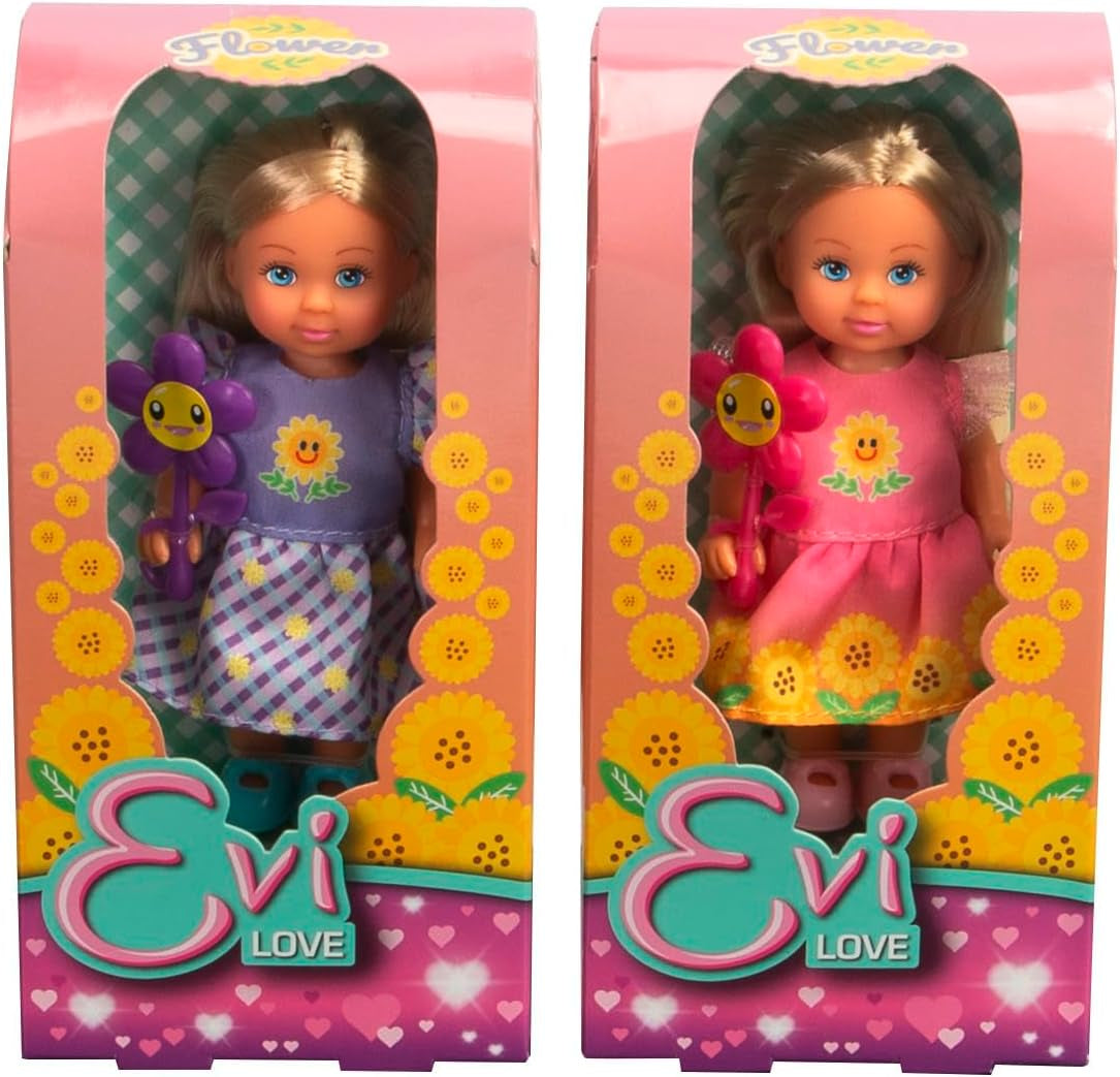 Simba Evi Kærlighedsblomster Assorteret 2 Variationer Kun ÉT Genstand Sender Dukke I Sød Blomster Kjole Med Blomst 12 cm Legedukke 3+