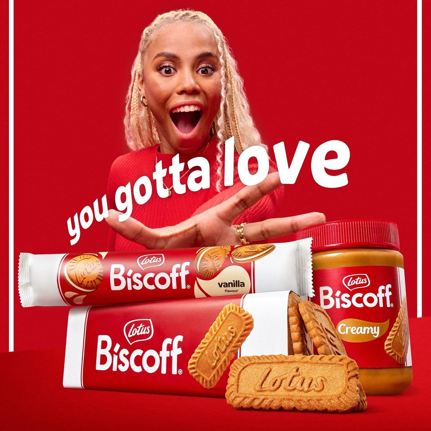 Lotus Biscoff | Dobbelt kiks Variety Pack | 3 varianter: Biscoff creme, vanilje og chokolade smag | 5 dobbeltkiks pr. pakke | Ingredienser af naturlig oprindelse | Ingen farvestoffer | 16 x 50 g | 800 g