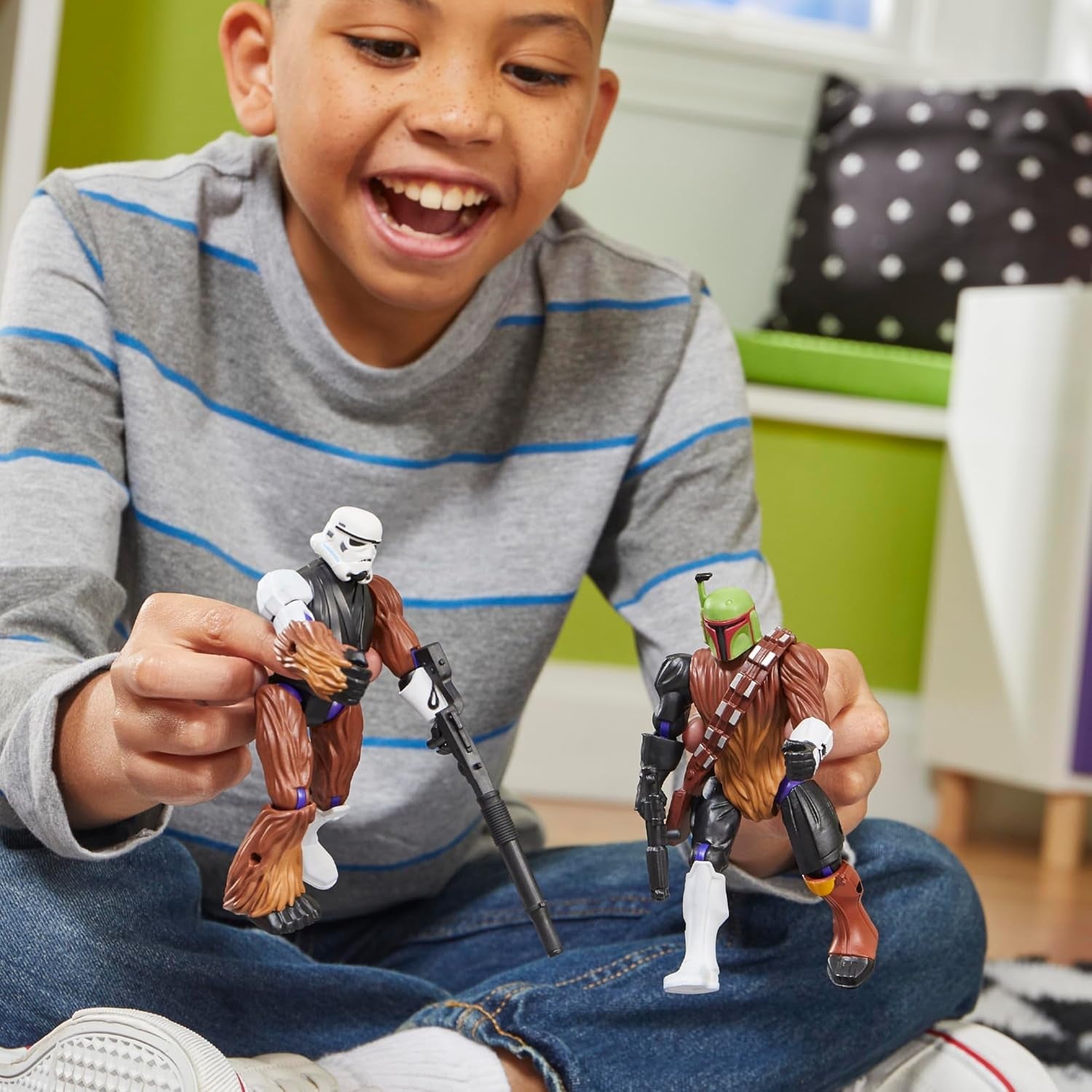 Star Wars Mixmashers Boba Fett, der kan tilpasses Mix-and-Match Actionfigurer og tilbehør Actionfigurer Naty Shop