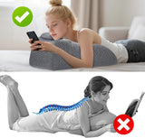 Læsepude - Rygpude, Justerbar Nakkestøtte, Memory Foam Læsepude til Seng, Ergonomisk Ryg Nakke- og Benpude, Lændestøttepude