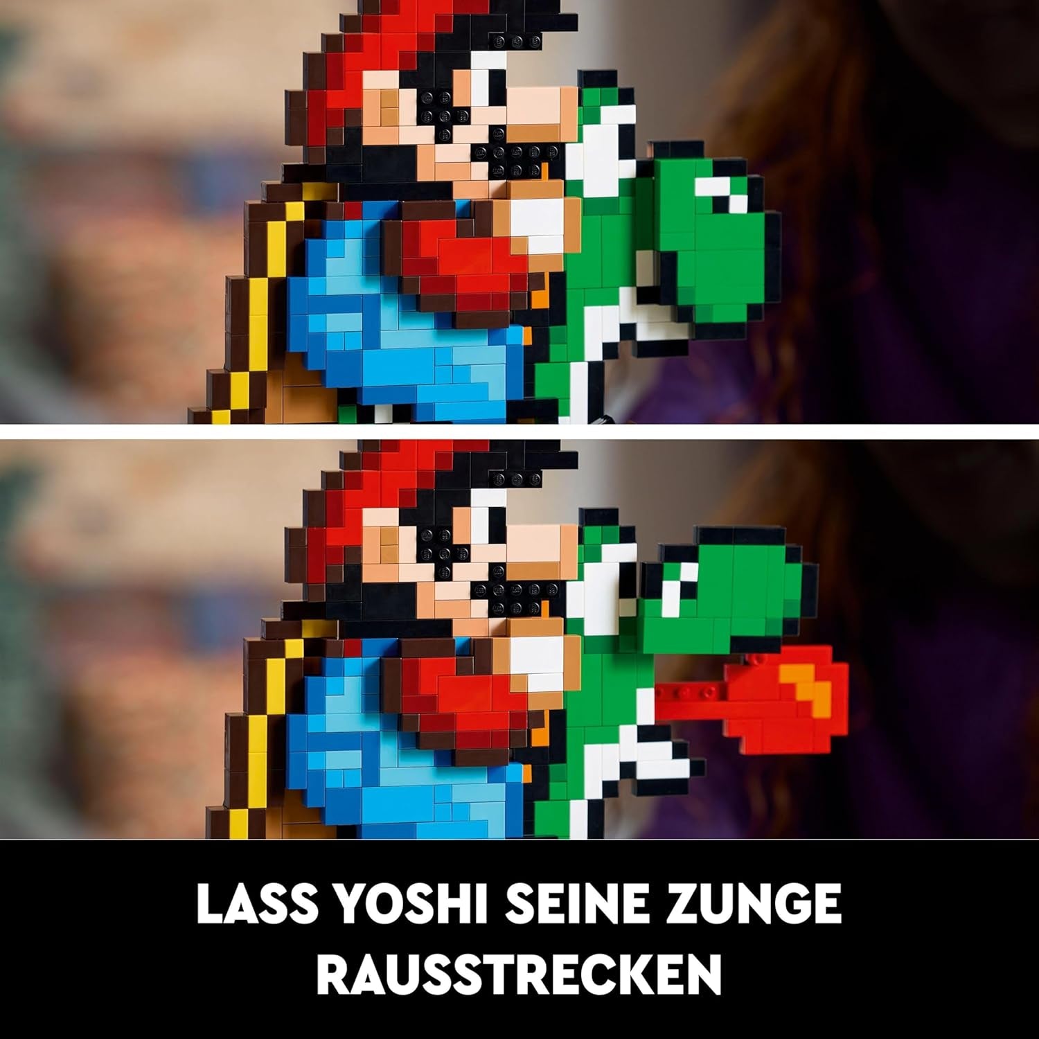 LEGO Super Mario World: Mario & Yoshi Nintendo samleobjektsæt, pixelfigurer, modelbyggeri og skærm, boligdekoration og samleobjekter, modelsæt og gave til voksne fans 71438 byggesæt Besuche den LEGO-Store