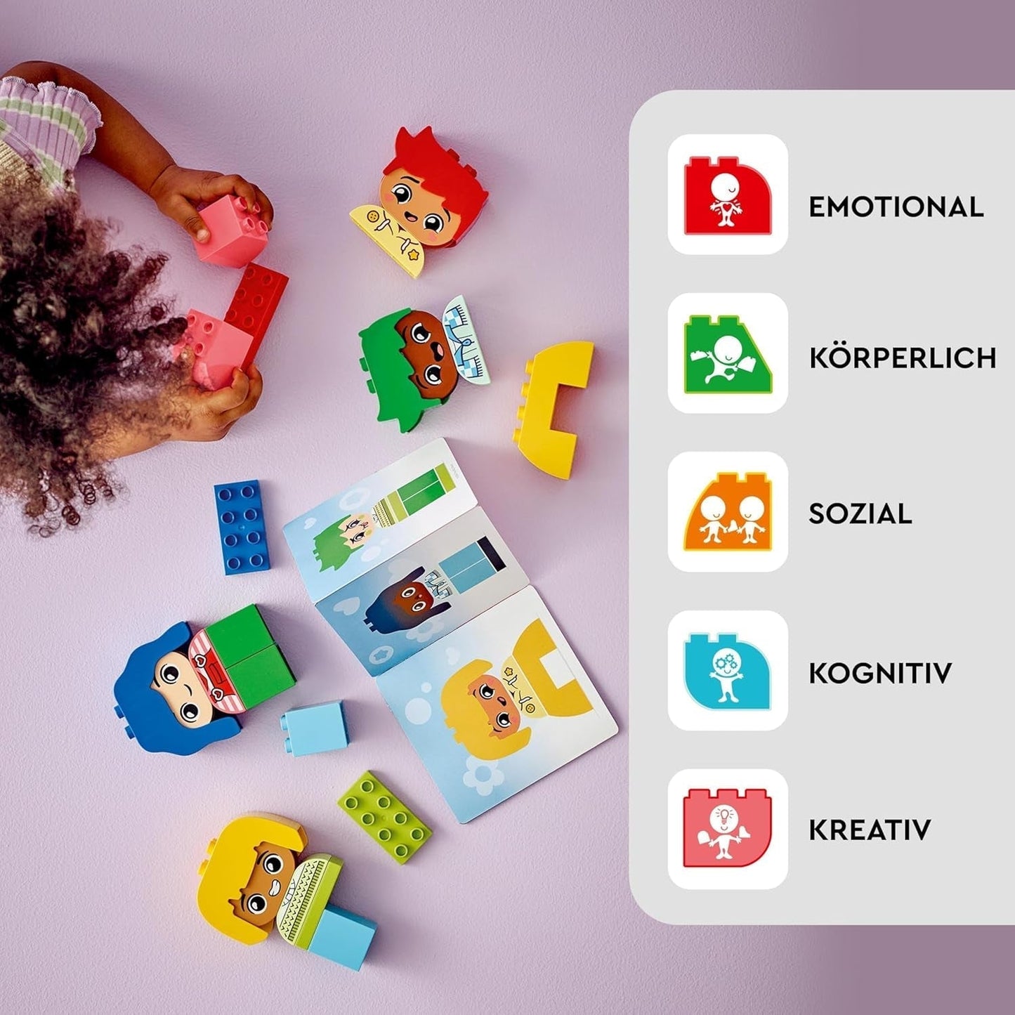 LEGO DUPLO Big Feelings, byggestablingsspil med 23 farverige klodser og 4 figurer, motorisk legetøj til fremme af den sociale og følelsesmæssige udvikling af små børn fra 18 måneder 10415 Byggesæt Beuche den LEGO-Store