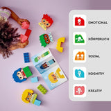 LEGO DUPLO Big Feelings, byggestablingsspil med 23 farverige klodser og 4 figurer, motorisk legetøj til fremme af den sociale og følelsesmæssige udvikling af små børn fra 18 måneder 10415 Byggesæt Beuche den LEGO-Store