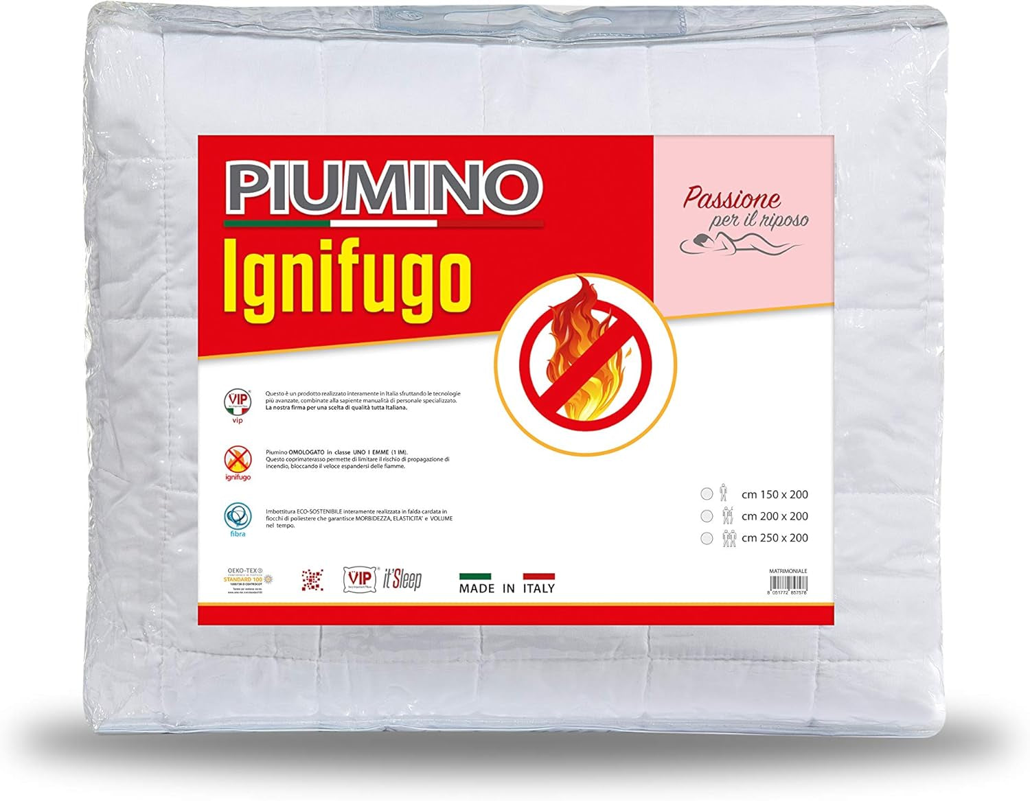 V.I.P. Meget vigtig Pillow Down dyne til vinter, godkendt klasse 1, 100% polyester, silikone, pap, 155 X 205 cm, str. 300, hvid Dyner og dyner Naty Shop 150X200