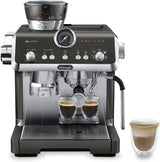 De'Longhi La Specialista Arte EC9155.MB portafilter espressomaskine med kværn, 8 maleindstillinger, 15 bar tryk, 3 temperaturindstillinger, mælkeskummer, 1550W, 1,7L tank, rustfrit stål/sort, inklusive barista kit