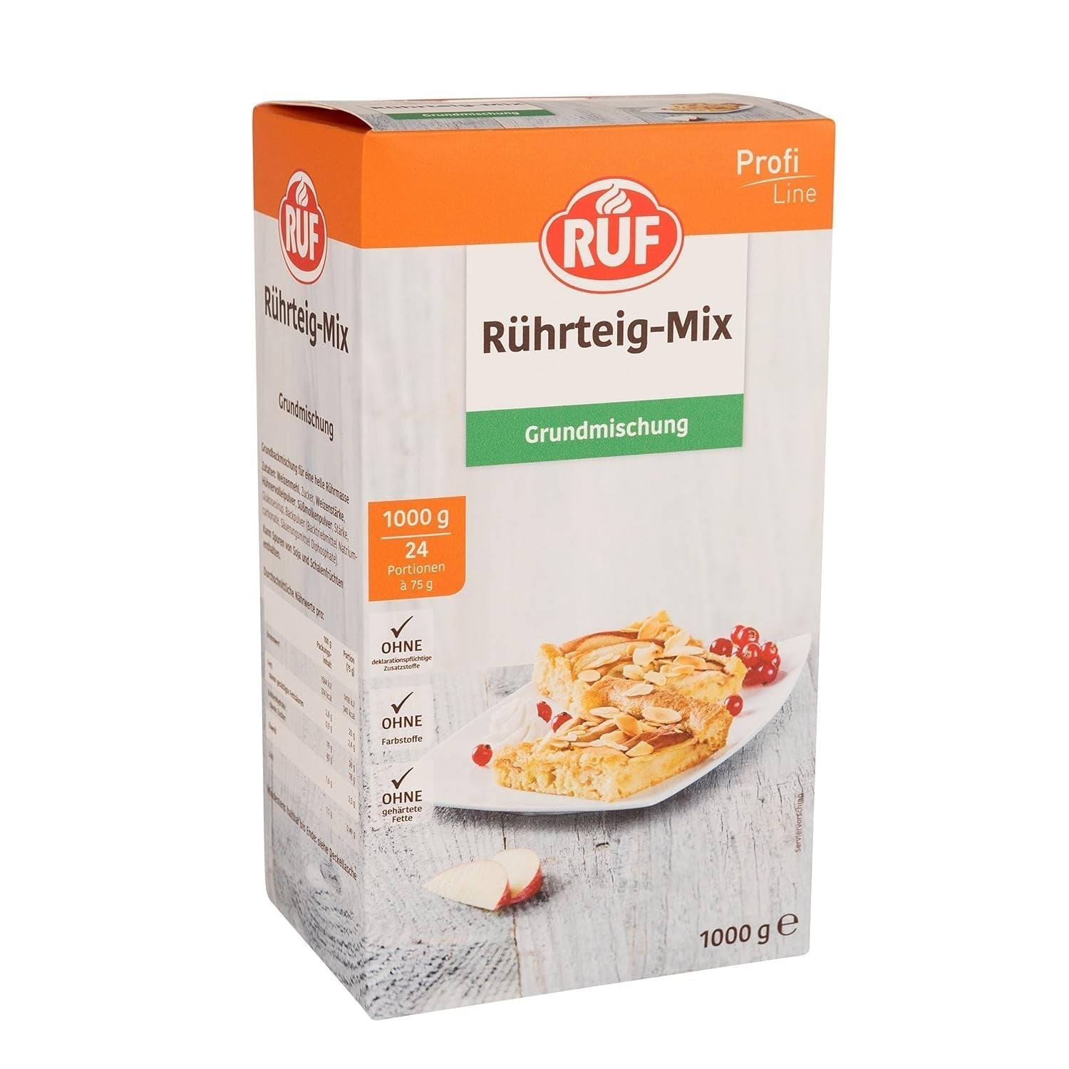 RUF Rührkuchen Backmischung, Nur Wasser & Öl Zugeben, Rezeptur Für Blechkuchen, Kastenkuchen, Muffins, Gugelhupf Und Tortenböden, 1X1000G Blanding til bagning og madlavning Naty Shop Rührteig 1 Kg (1Er Pack)