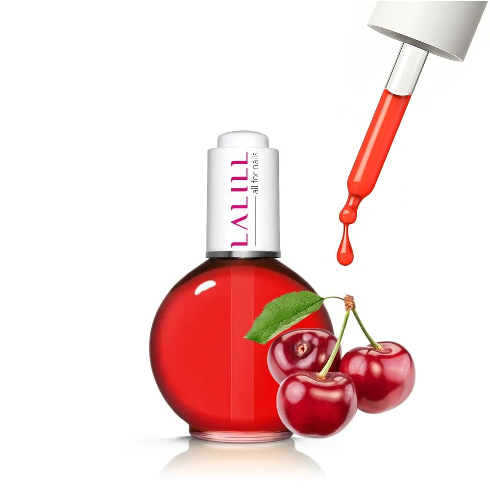 LALILL Nail Cuticle Oil 75Ml - Himbeere Nagelpflegeöl - Nagelöl Pflege Für Nägel Nagelhaut - SPA Maniküre Naildesign Hände - Vegansk - With Pipette
