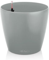 LECHUZA Classico Color ECO 35 lysegrå urtepotte med vandingssystem og vandstandsindikator | Fremstillet af 100 % genbrugsplast | Mat finish | Ø 34,5 x 32,5 cm | 18930