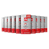 illy, Kompatibel Aluminium-Kaffeekapseln CLASSICO, 100 % Arabica med noter af orange blomster og jasmin, sød smag og sød eftersmag, 10 pakker med 10 kapsler (100 i alt)