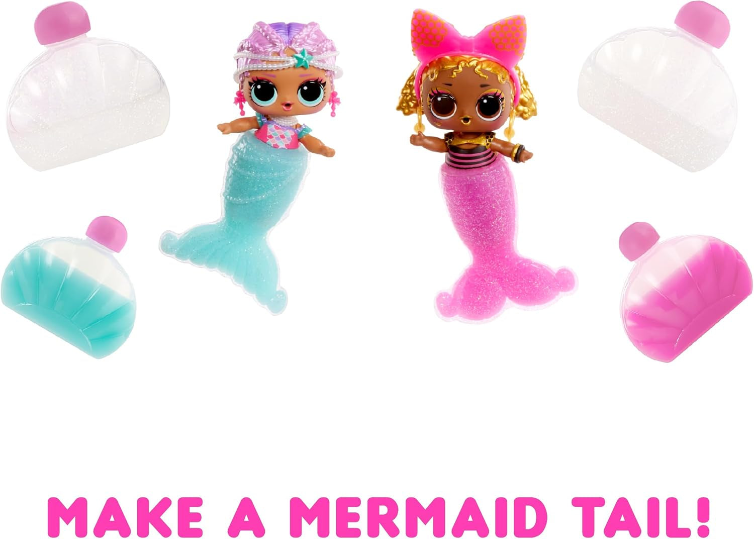 LOL overraskelse! Mermaids Tots - Minifashionable dukker med farveskiftende haler - Velegnet til samlere, piger og drenge fra 4 år og opefter