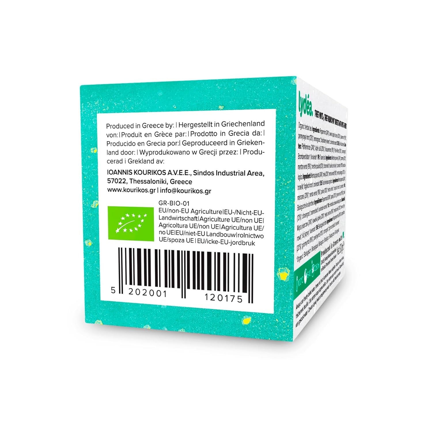Lydea Three Mints+ økologisk urtete med tre sortimenter af mynte, æbler og urter, 60 pyramider, 3 pakke [3 x 20 pyramider]