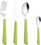 JANE bestik, poleret rustfrit stål 18/0, grønne plastikhåndtag, 24 stykker Kitchen Naty Shop