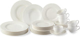 vivo - Villeroy & Boch Group - Basic hvidt 30 dele servicesæt, tåler opvaskemaskine og mikroovn, hvidt servicesæt, kaffestel, keramik, tallerkener, kopper, premium porcelæn