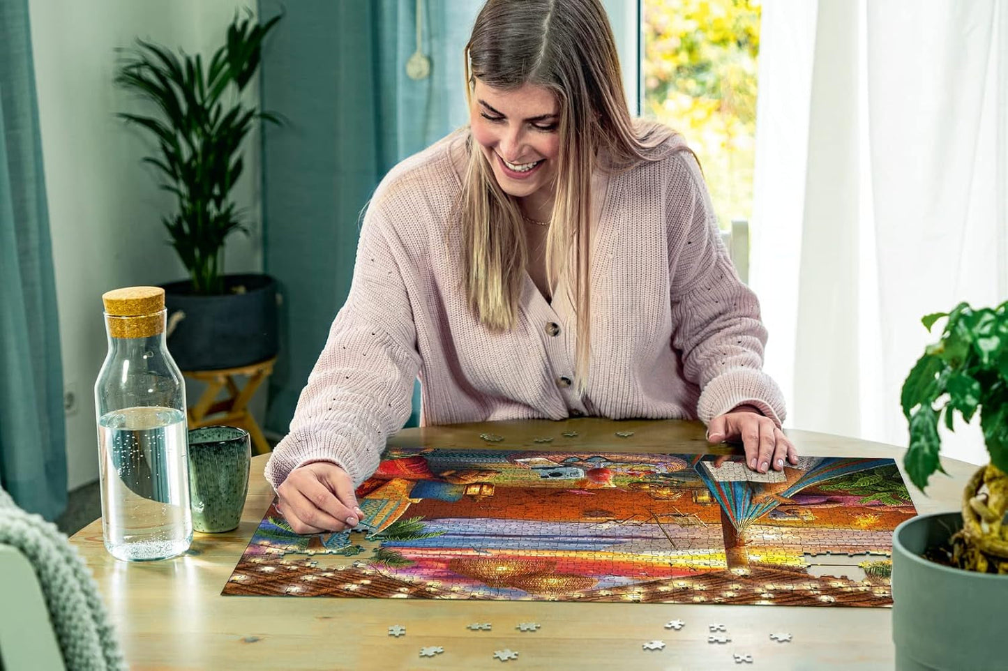 Ravensburger Puslespil 16795 - Sunset on the Beach - 500 brikker puslespil til voksne og børn 10+ med større puslespil [eksklusivt på Amazon] Puslespil Naty Shop