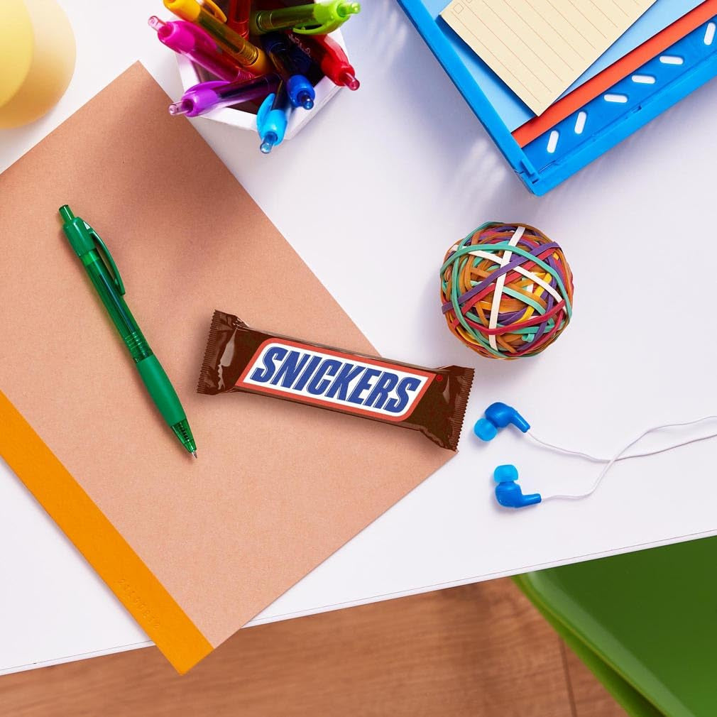 Snickers Chocolate Bar Peanut Caramel 5 Bar Pack | Snack fodbold | (1 x 5 x 50 g)