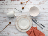 CreaTable, 23601, Romantic Vintage Series, 16-delt porcelænssæt til 4, Porcelænskombinationsservice, Tåler opvaskemaskine og mikroovn, Kvalitetsfremstilling