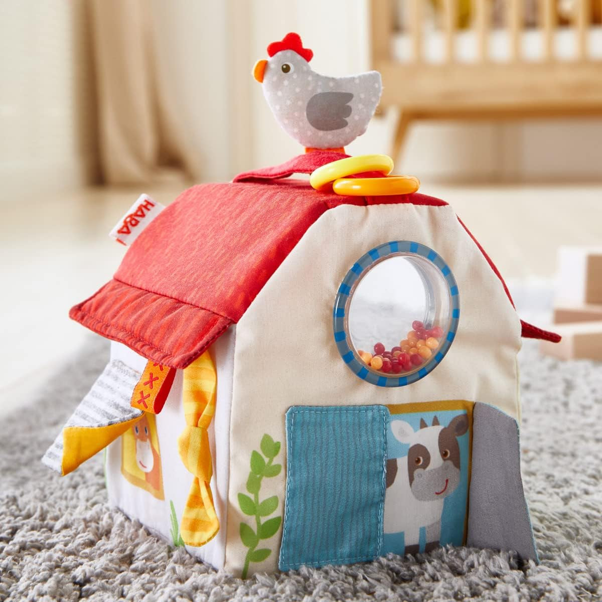 HABA 306383 - Legekubegård, multifunktionelt legetøj fra 6 måneder Babylegetøj Naty Shop