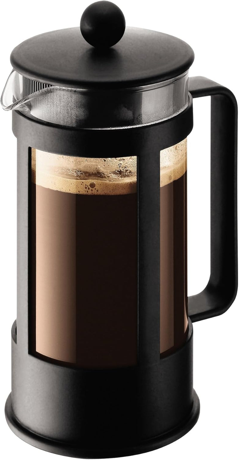 Bodum Kenya kaffemaskine - 350 ml / 3 kopper - Manuel fransk presse Borosilikatglas og rustfrit stål - Tåler opvaskemaskine - Fremstillet i Portugal