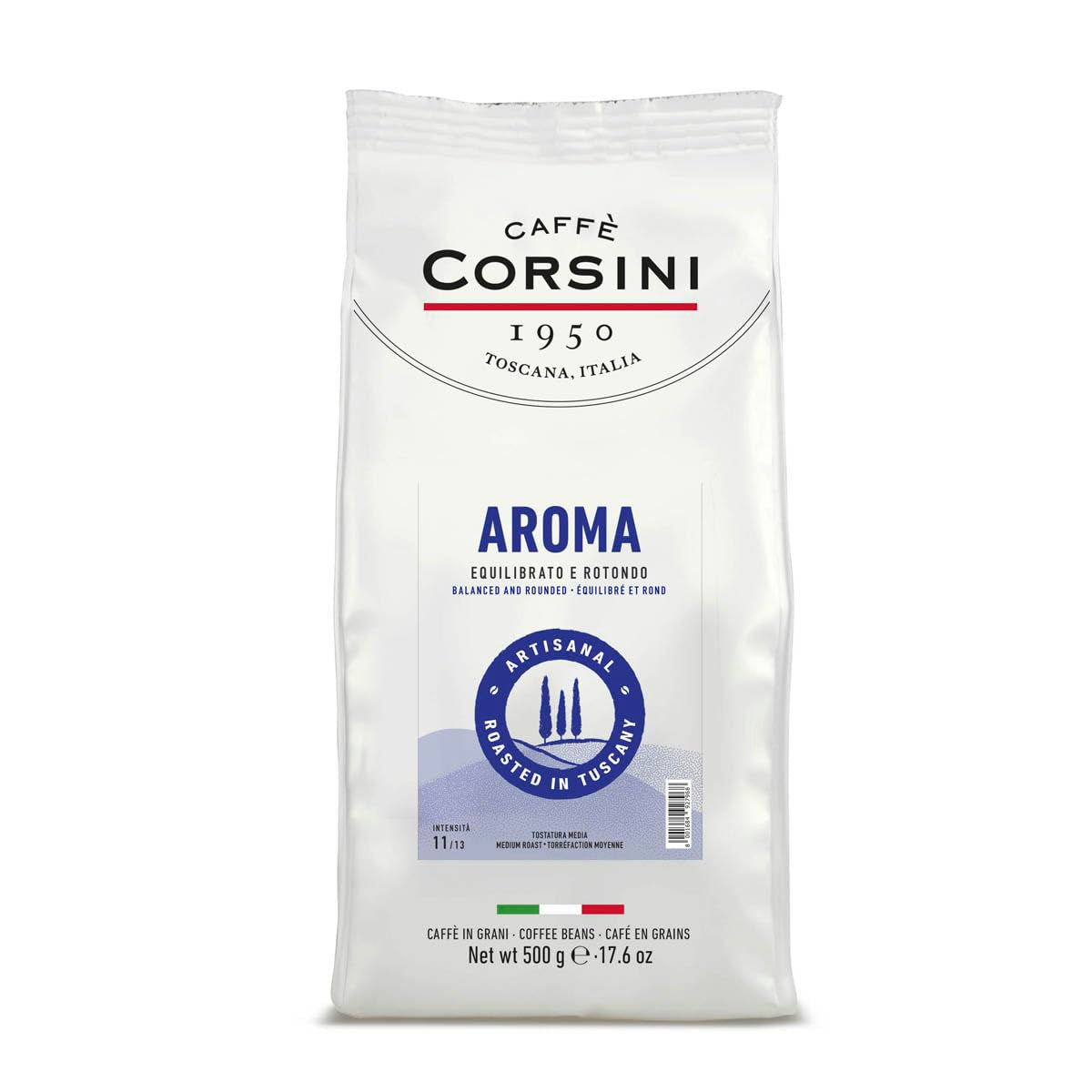 Caffè Corsini - Sæt Aromatische Kaffeebohnen Der Perfekte Morgen, Ausgewählter Kaffee, 2x500g + 1Kg Gesamtes Sæt 2Kg