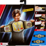 Mattel Mattel WWE Championship bælte, ubestridt WWE Universal Championship rollespil og kostume, ca. 100 cm langt bælte i imiteret læder med unik pasform, HYJ35 actionfigurer Naty Shop