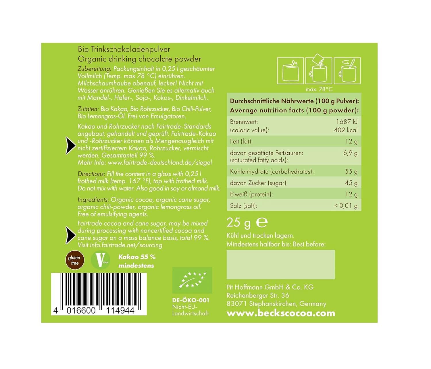 Mekong pose, 25 gram Naty Shop Kakao og varm chokolade