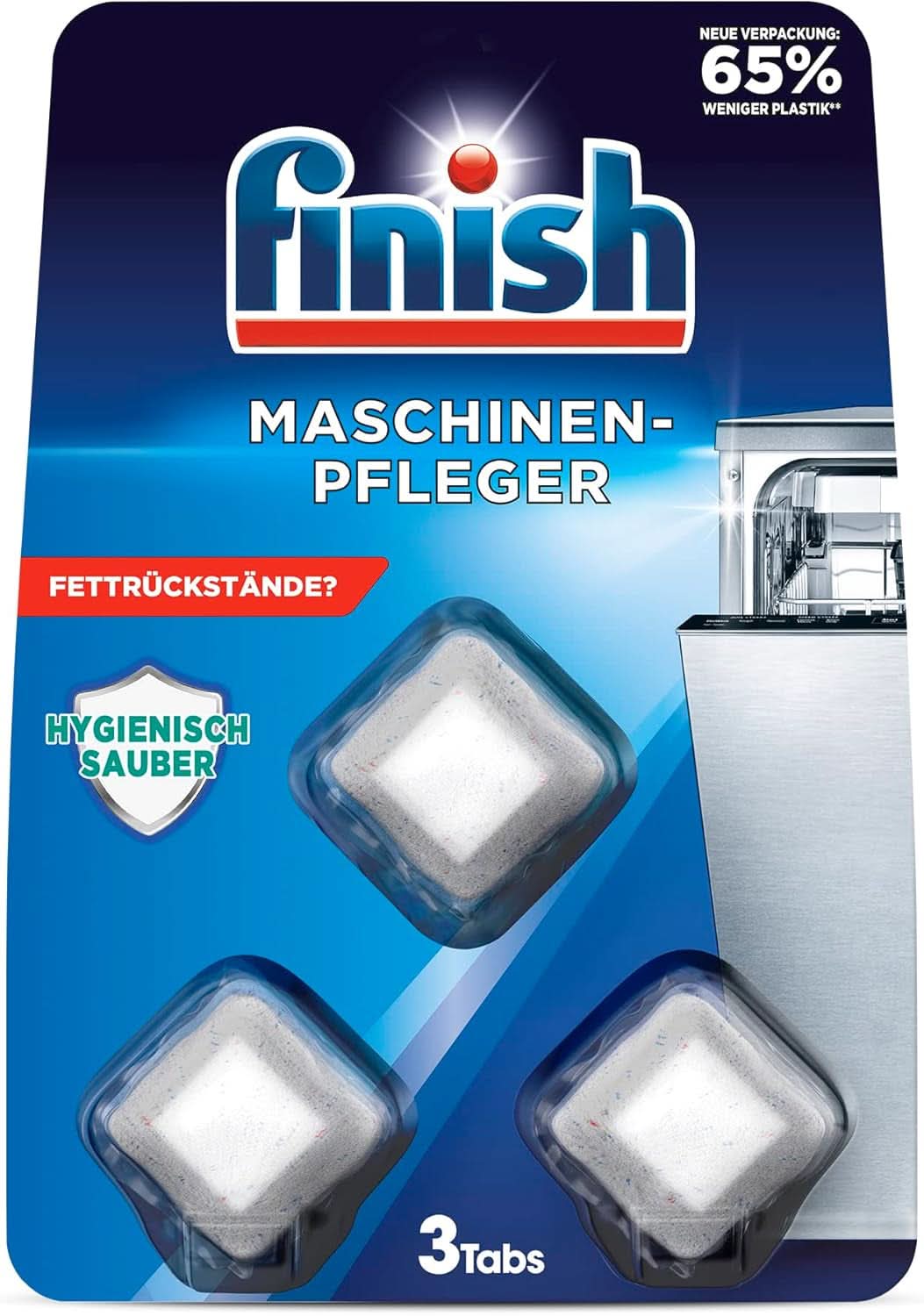 Finish Machine Cleaner Tabs - Opvasketabletter mod snavs og fedt inde i opvaskemaskinen, 3 faner Naty Shop Sæt 3 faner