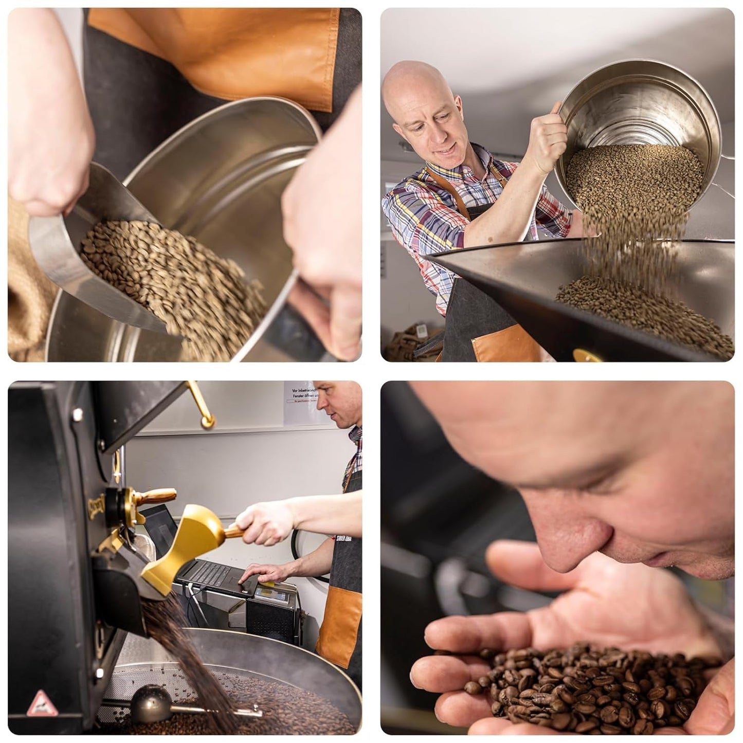 STARKER TOBAK Monsooned Malabar-kaffe, hele bønne, håndristet - mellemristet, Indien, 100 % Arabica, velegnet til filterkaffe, fransk presse, fuldautomatiske kaffemaskiner, skånsom mod maven - ekstra lav surhed
