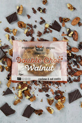 Dobbelt nøddechokolade - vegansk, glutenfri, sojafri, organiske cashew- og havrekager - 12 x 50 g multipakke (pakke med 2)