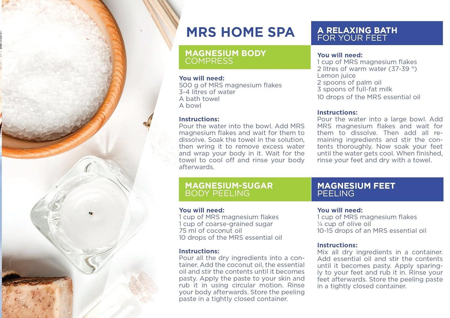 MRS 100% naturlig magnesiumklorid flager - ideelle badesalte til fodbad, fuld bad og mod magnesiummangel - 4 Kg Shower and Bath Naty Shop