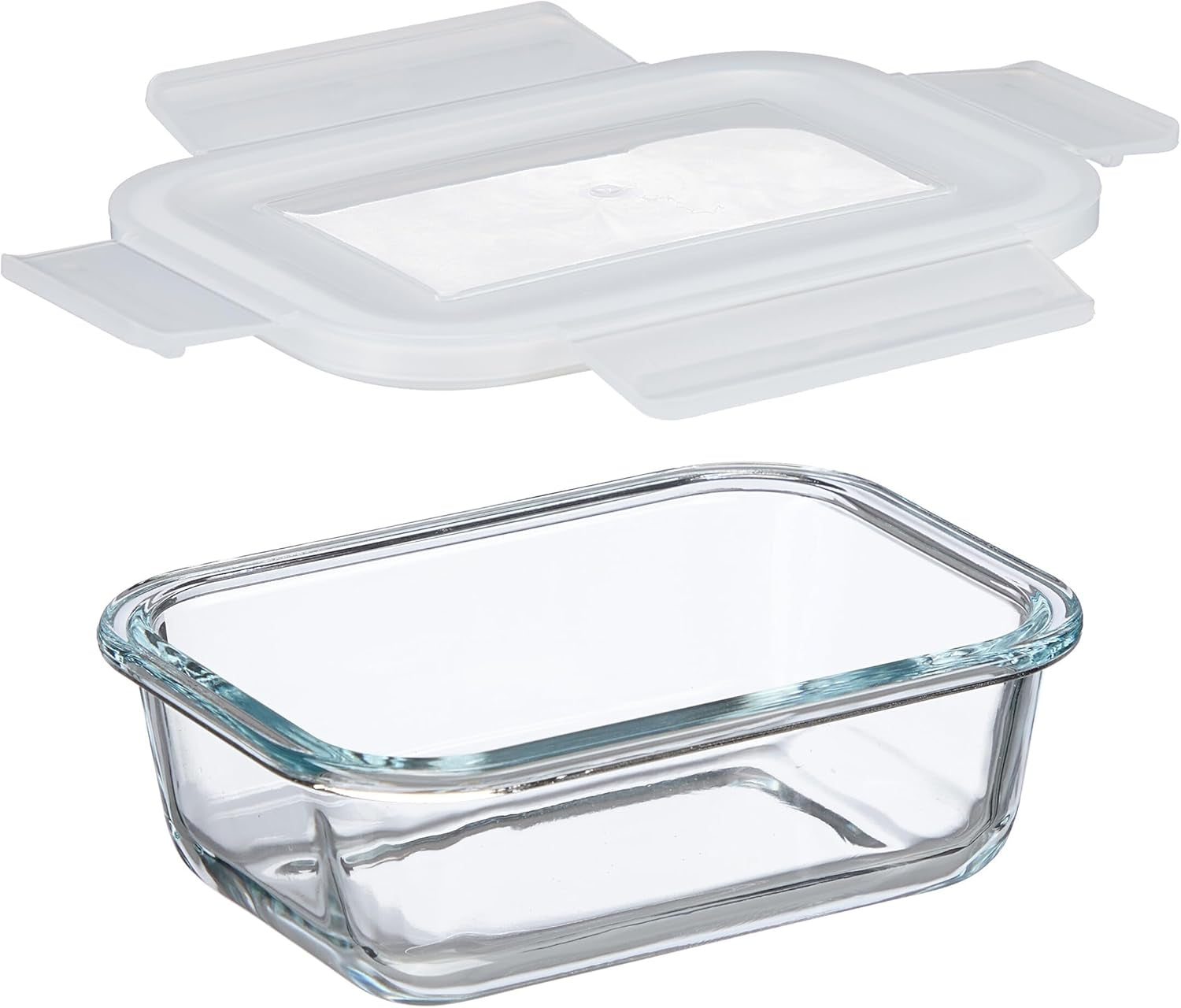 Relaxdays glasbeholdere med låg, sæt med 6, 370 ml, madopbevaringsbeholdere, plastiklåg, lufttæt, glaskrukke, klare madopbevaringskasser Naty Shop