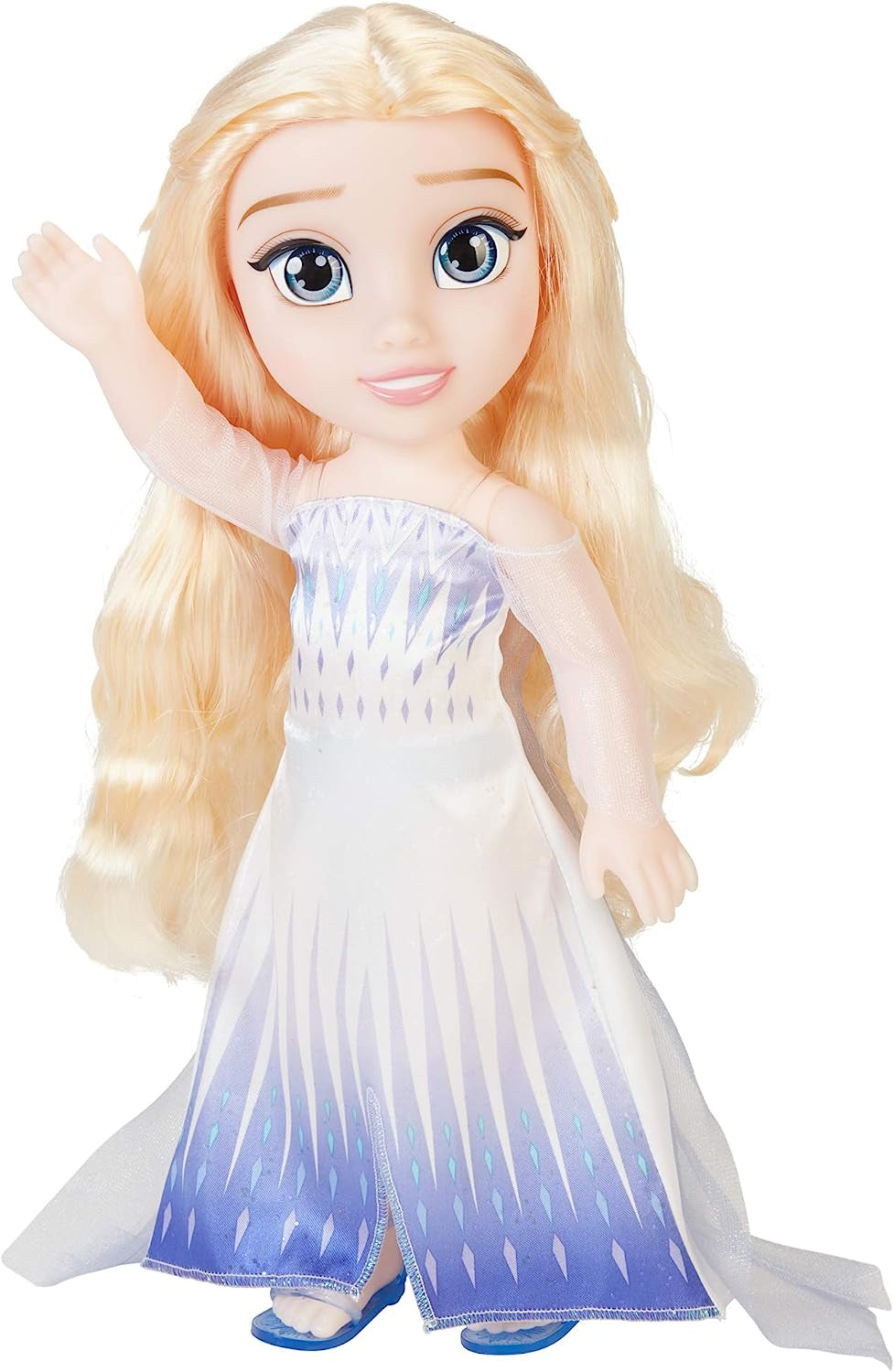 Disney Frozen 2 Elsa Doll - 35 cm høj, poserbar dukke i ikonisk modekjole og langt hår, der flyder for ekstra sjov, til piger fra 3 år og opefter, 214894