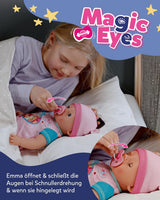 BABY Born Emma - babydukke 43 cm - 10 funktioner inklusive tilbehør og madras - Fungerer fuldt ud uden batterier - Velegnet til børn fra 3 år og derover