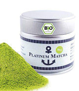 Premium økologisk Matcha fra Japan, ceremoniel kvalitet, pesticidfri, ekstra fint pulver i 30 g æske, intens og delikat smag af grøn te, velegnet til latte, smoothie, ceremoniel kvalitet