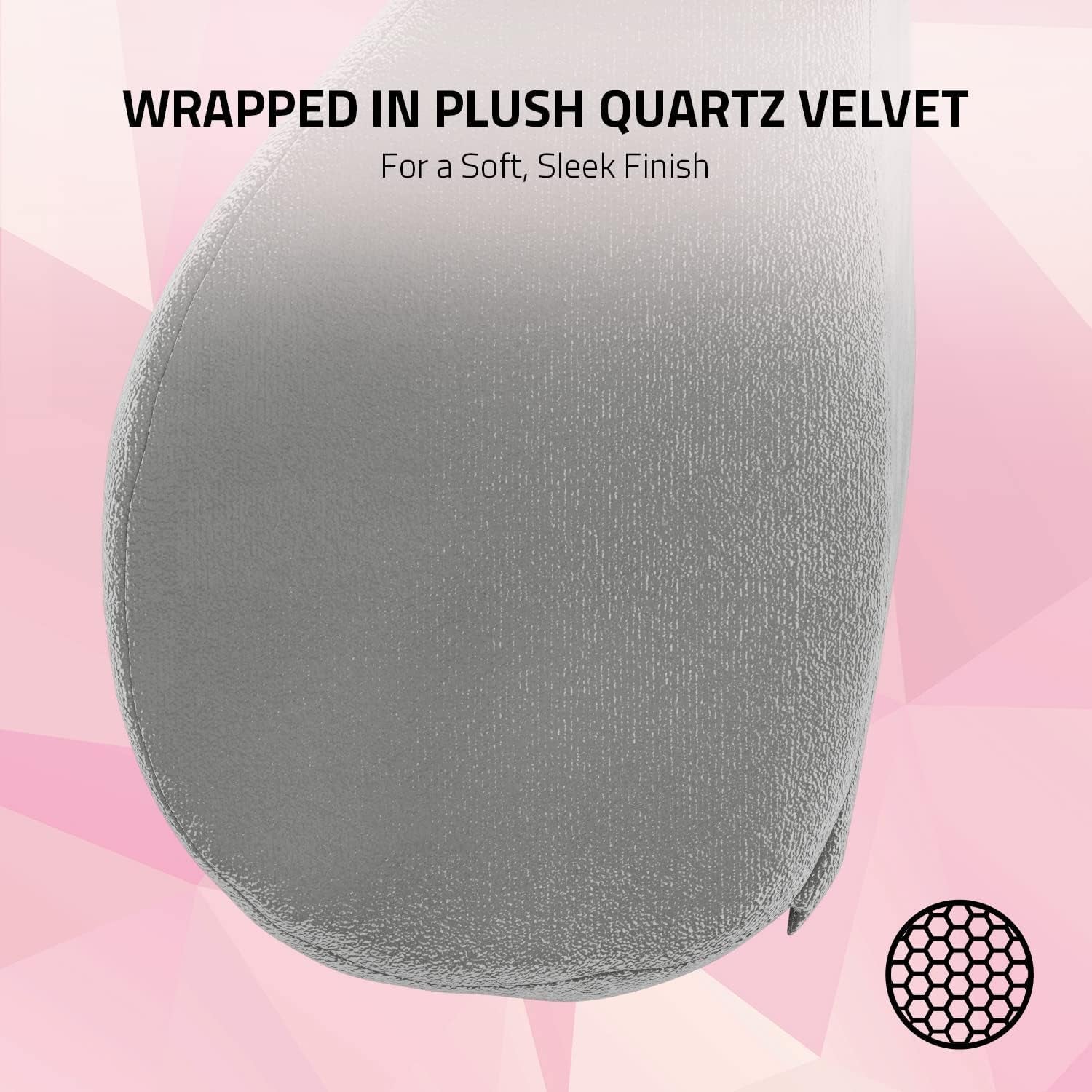 Razer hovedpude - nakke- og hovedpude til spillestole (ergonomisk design, memoryskum, blødt sort fløjlsbetræk) Quartz Naty Shop standardpuder