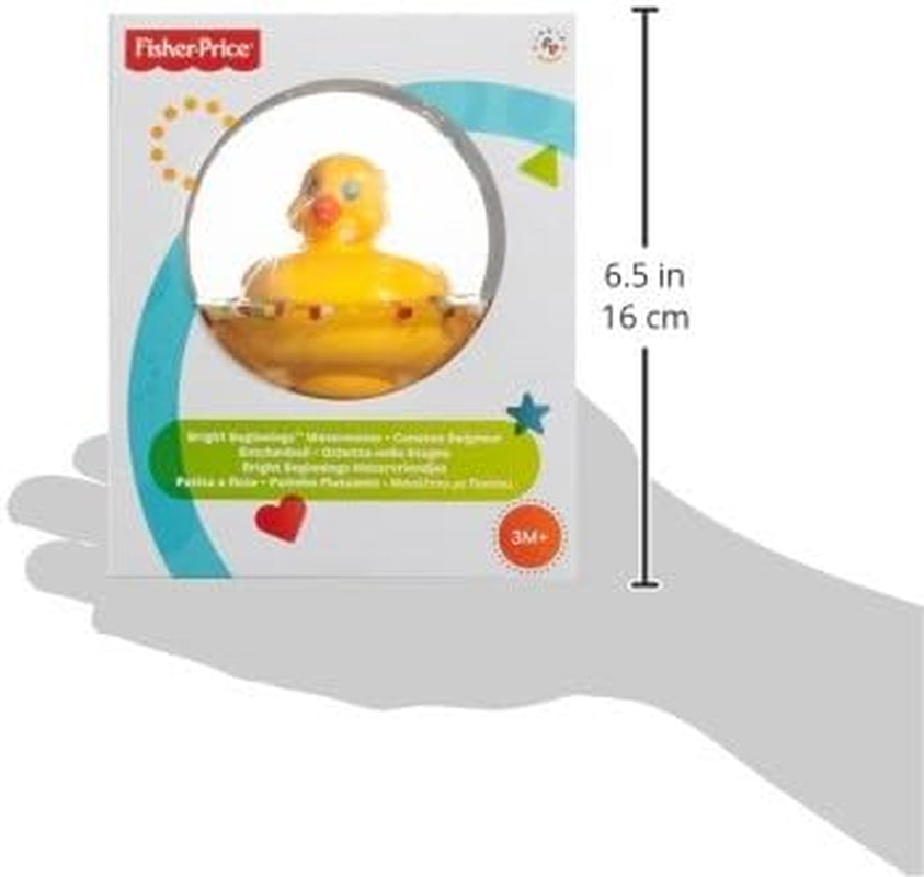 Fisher-Price WaterMates Ducky Ball, Funny Duck in Confetti Ball, Babylegetøj, Legebold, Badelegetøj, Fra 3 måneder, 75676 Babylegetøj Naty Shop