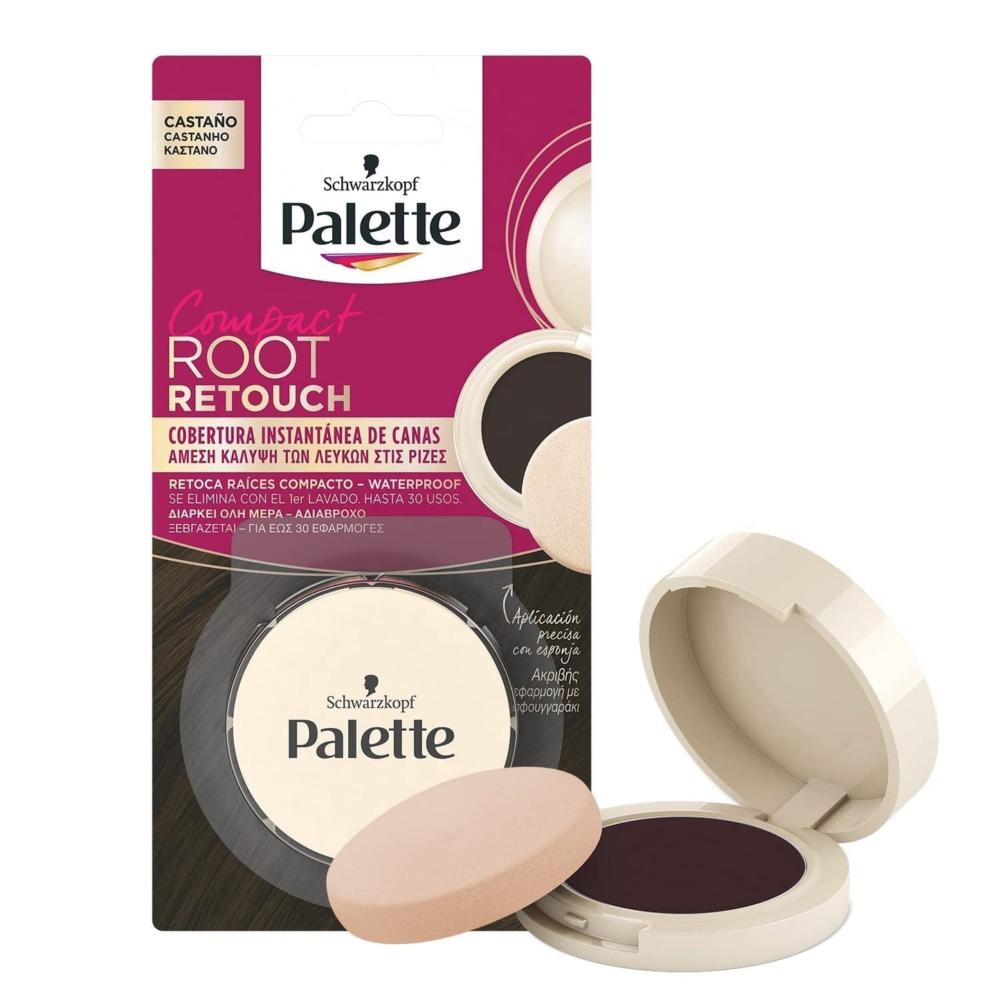 Palette Kompakt Root Retouchering Retouchering Root Powder Kompakt Kastanjebrun 1 stk Naty Shop Hårfarve 1 stk (pakke med 1) Kastanje