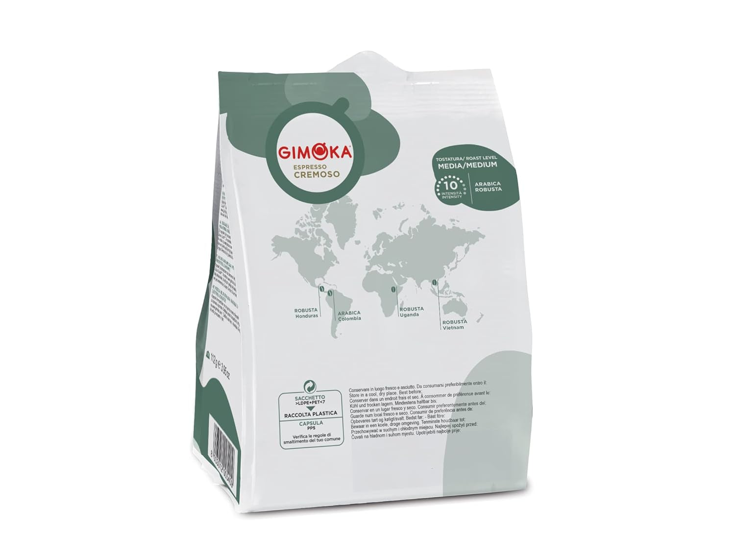 Gimoka - Kompatibel til Nescafè - Dolce Gusto - 64 Kapsel - Cremet smag - Intensität 10 - Made In Italy - 4 Packungen Zu 16 Kapseln
