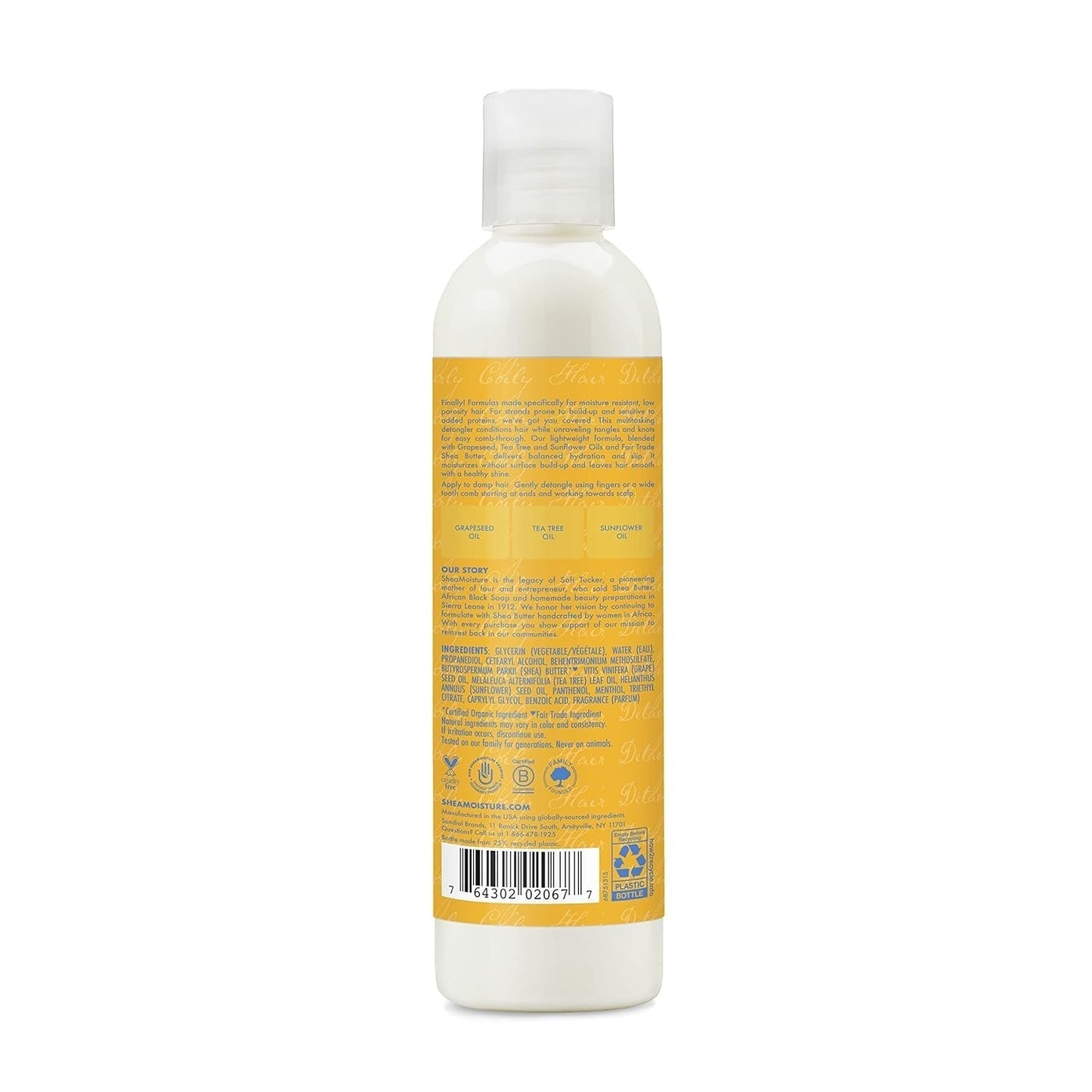 Vægtløs hydrerende detangling produkt 237 ml flaske til krøllet/bølget hår dettangling produkter Naty Shop