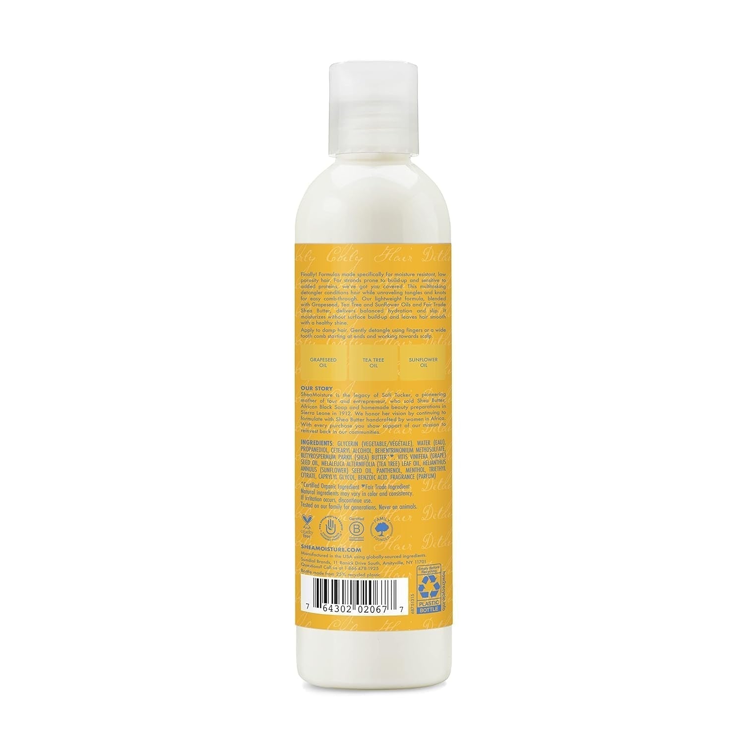 Vægtløs hydrerende detangling produkt 237 ml flaske til krøllet/bølget hår dettangling produkter Naty Shop