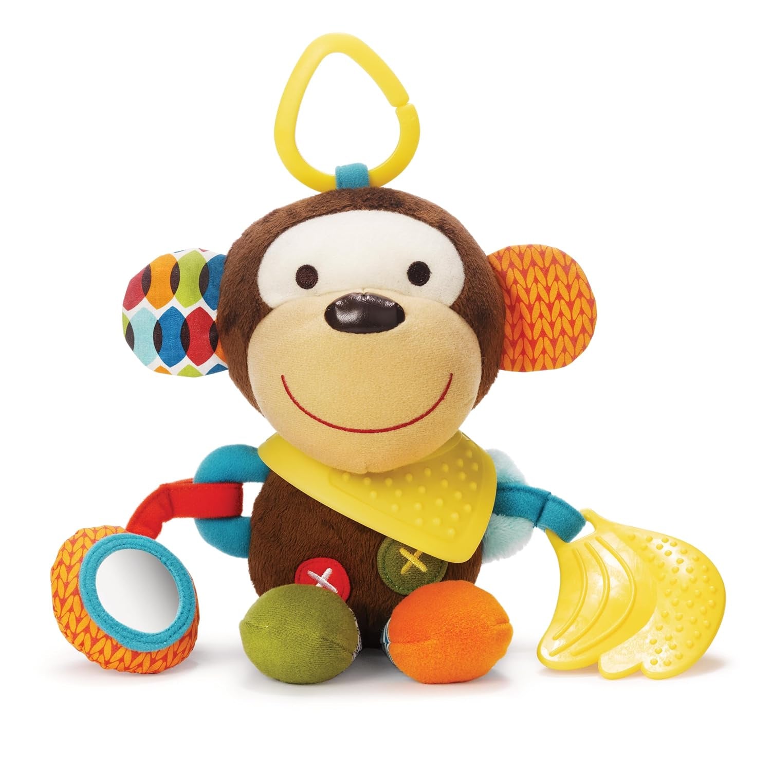 Skip Hop Bandana Buddies aktivitetslegetøj, blødt legetøj til babyer og børn, flerfarvet, elefantbabylegetøj Naty Shop Monkey
