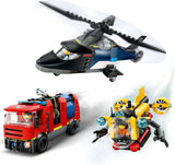 LEGO City kombisæt med helikopter, løvebil og ubåd og 3 minifigurer - Bygbare legetøjskøretøjer til drenge og piger fra 7 år - Fødselsdags- og feriegave 60462 Byggesæt Besuche den LEGO-Store