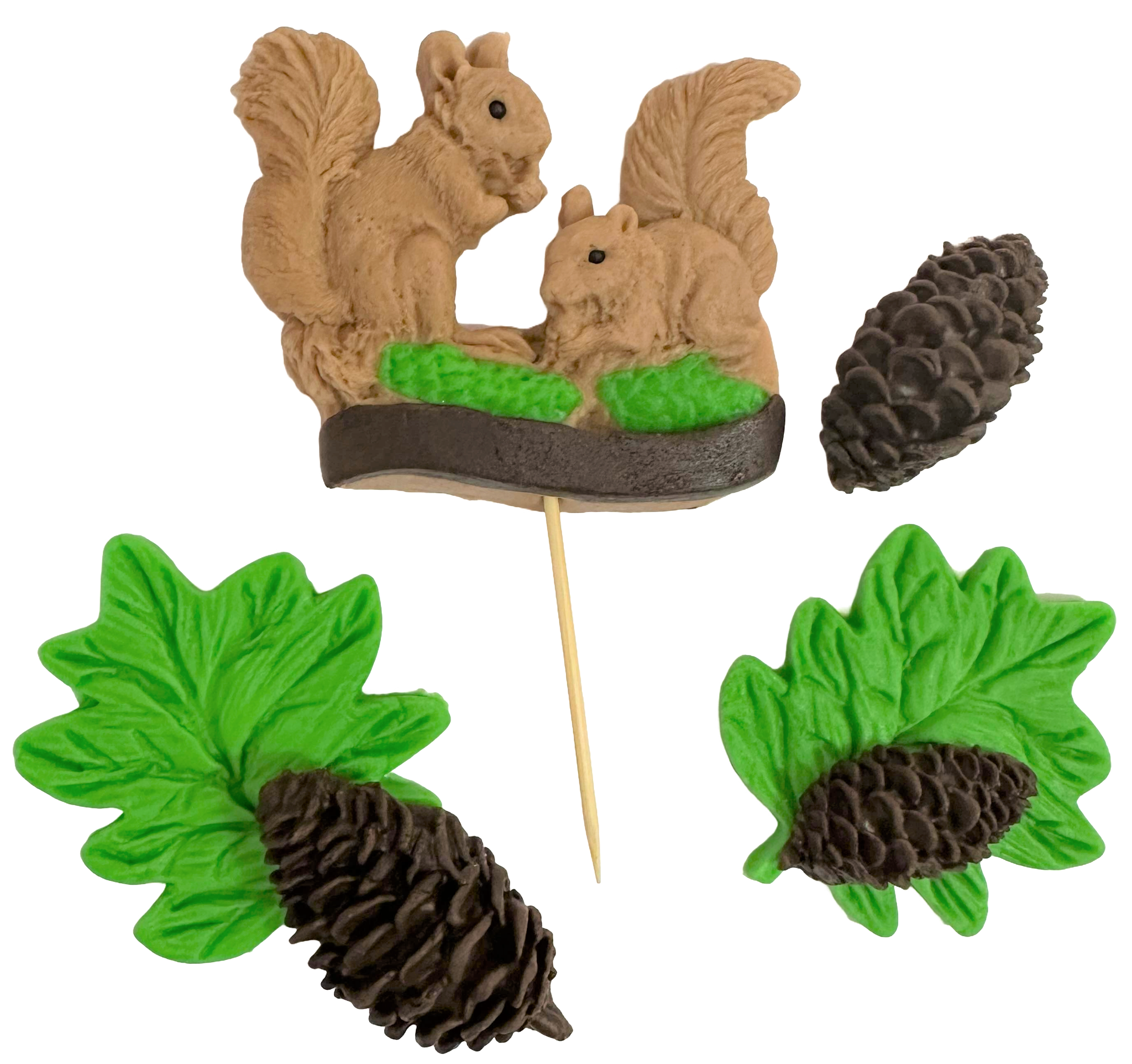 Sæt med 6 spiselige sukkerpynt, Sverite Sugar Paste Decorations Nati Shop