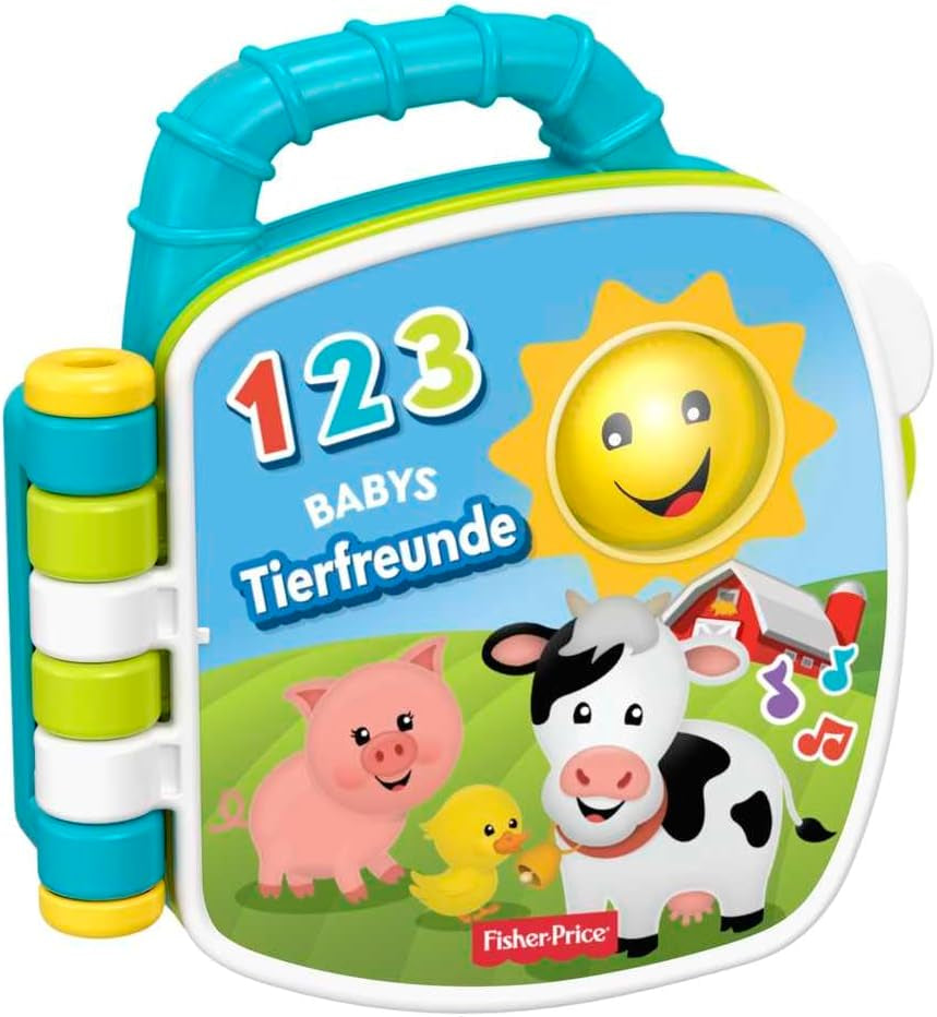 Fisher-Price Musical Animal Friends Sangbog | Babylegetøj fra 6 måneder, 1 år til piger og drenge | Børnelegetøj | Musikbog med lyde og lyseffekter | Pædagogisk legetøj (tysk), GFP29 Jucarii Bebe Naty Shop Tyskland Multi